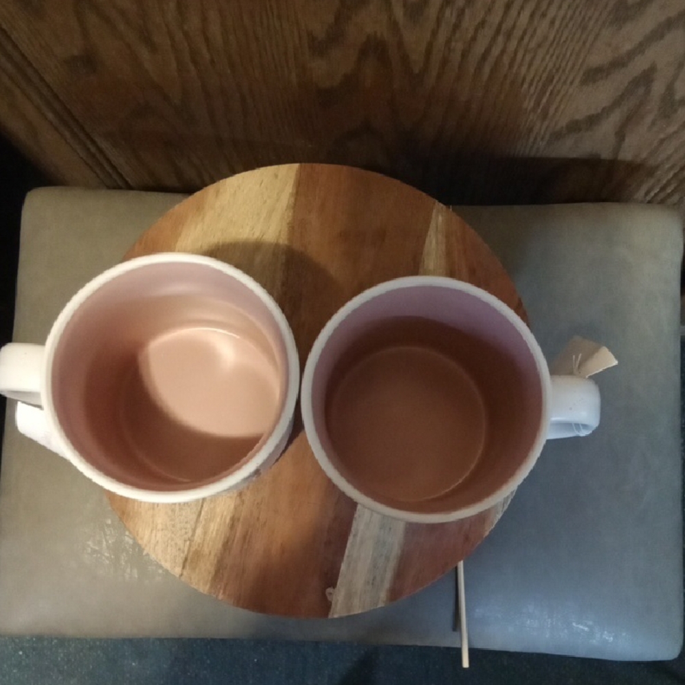 🐼Cute Pair Panda 'Life Happens' Ceramic Coffee Mug - White with Pink Interior🐼 - Picture 10 of 10